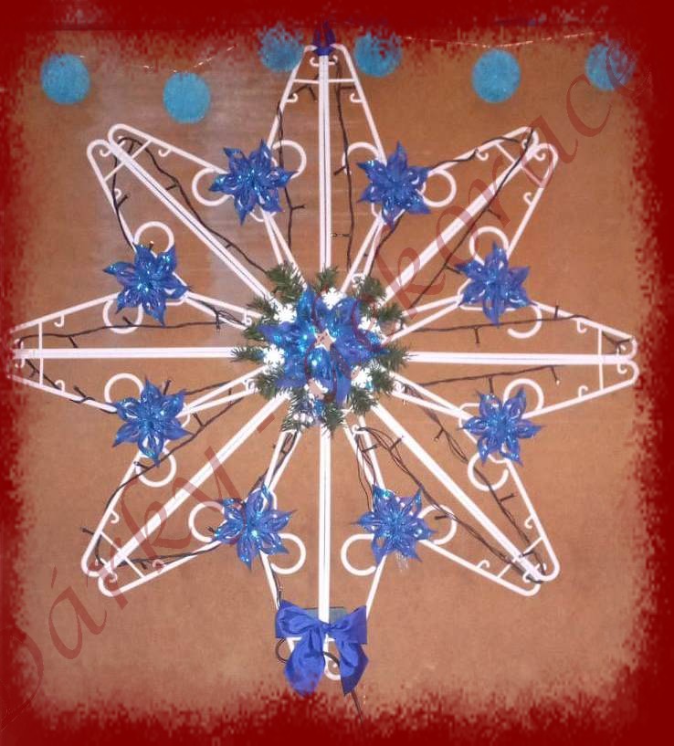 hvězda modrá y věšáků