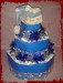 PL 000010 - Modrý dort s čepicí vánoční 2